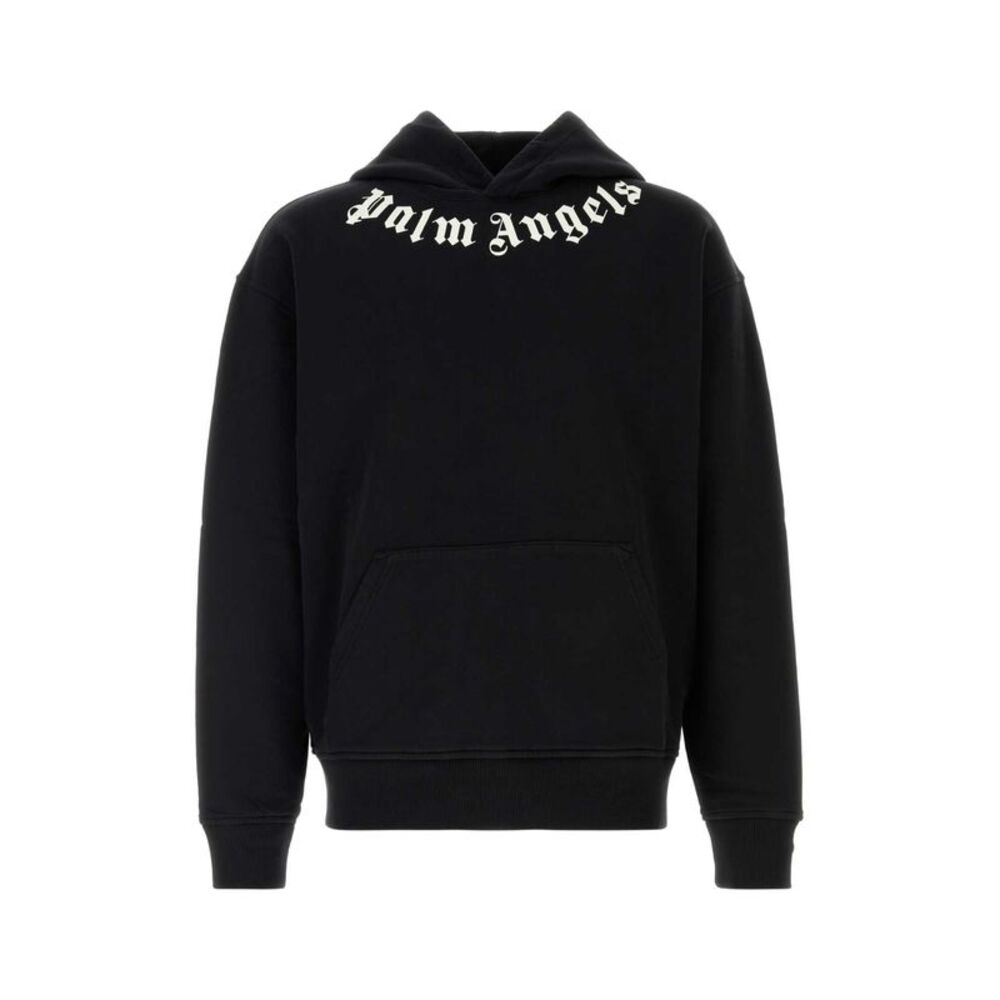 Palm Angels Men Black Cotton Sweatshirt